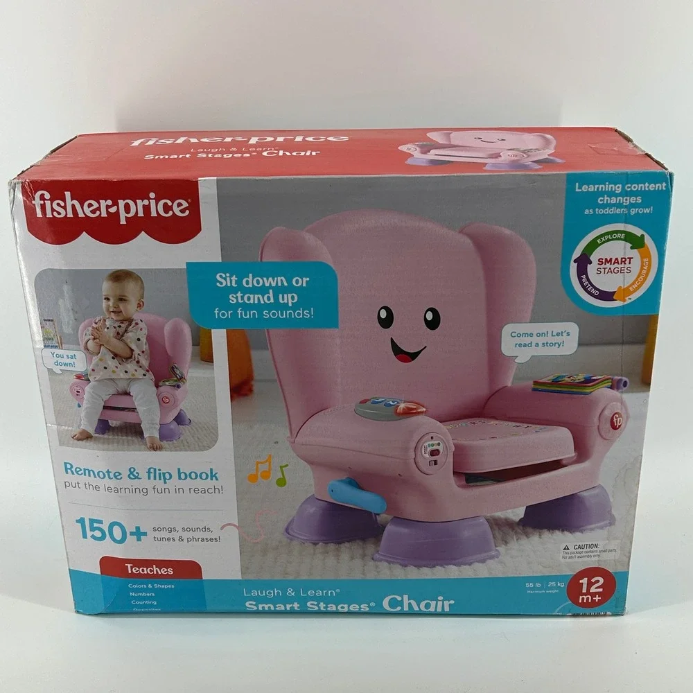 Fisher-Price Laugh & Learn Smart Stages Chair Pink Toddler Musical Toy 12M+ NEW
